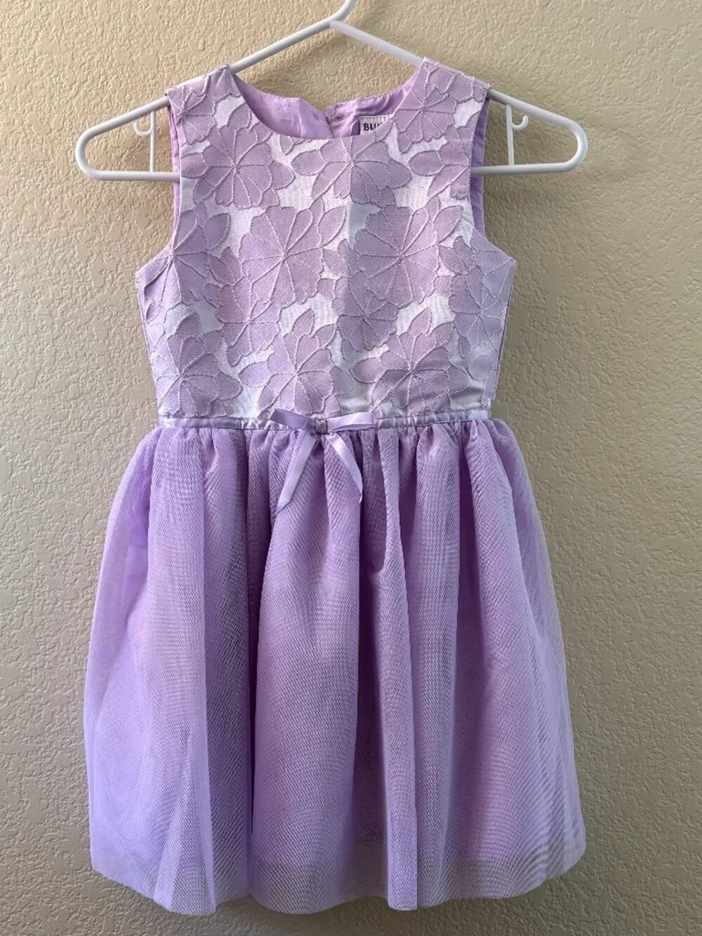 Blueberi Boulevard Lavender Floral Tulle Party Dress Girls Size 7